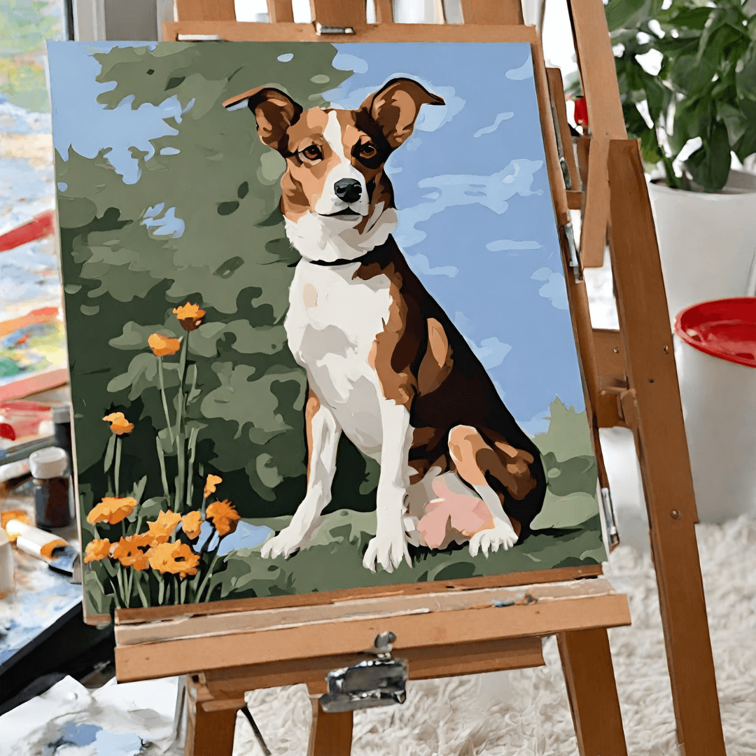 Peinture par numéros - Votre propre chien (avec cadre)