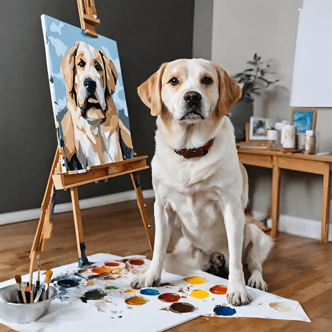 Peinture par numéros - Votre propre chien (avec cadre)