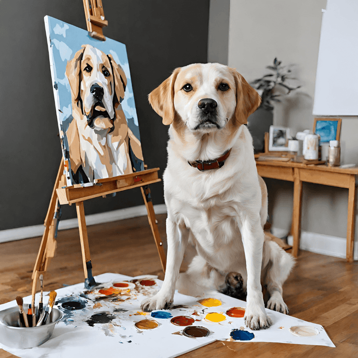 Peinture par numéros - Votre propre chien (avec cadre)